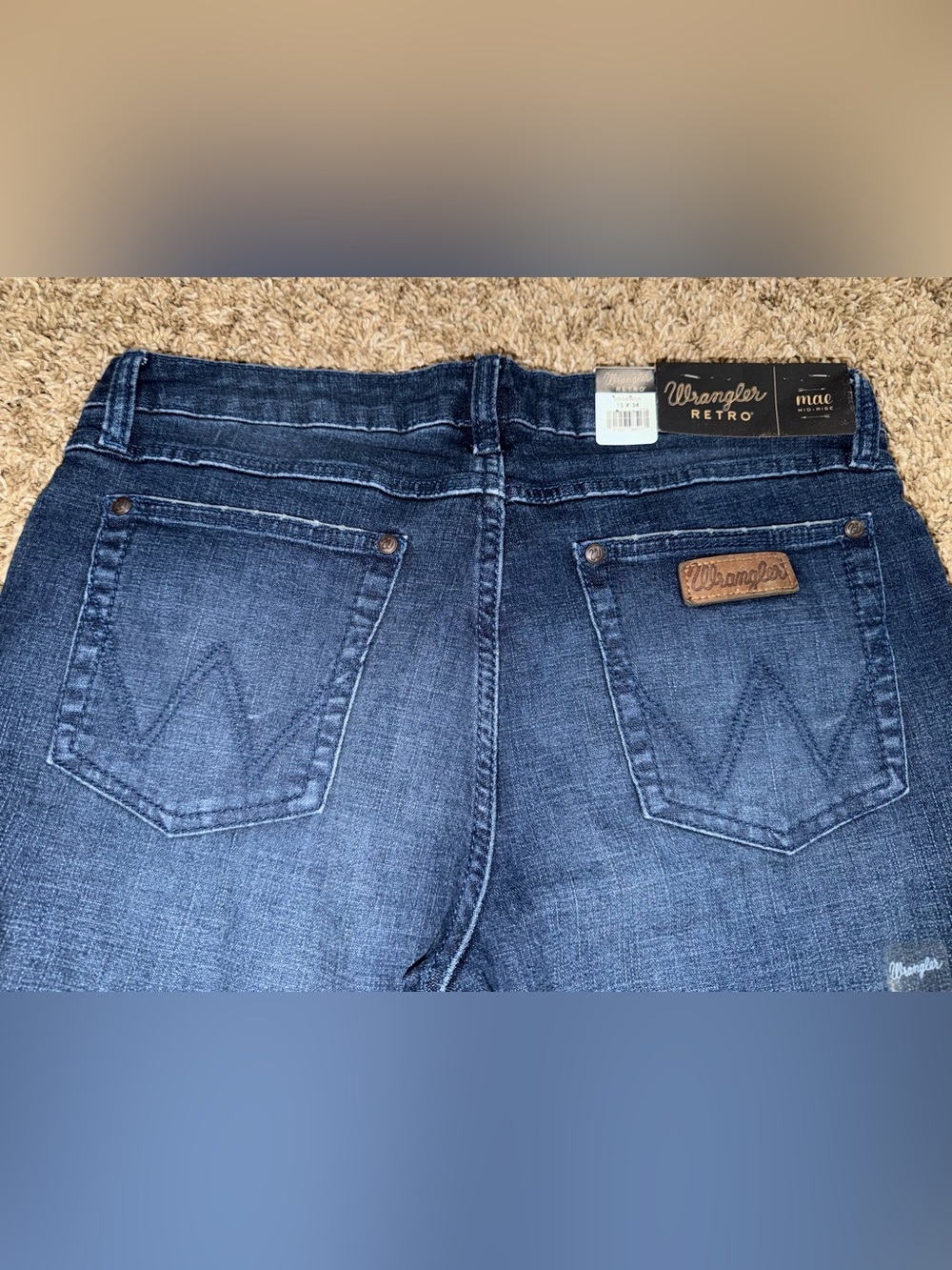 Women’s wrangler retro jeans Mae mid rise, 15x34 nwt